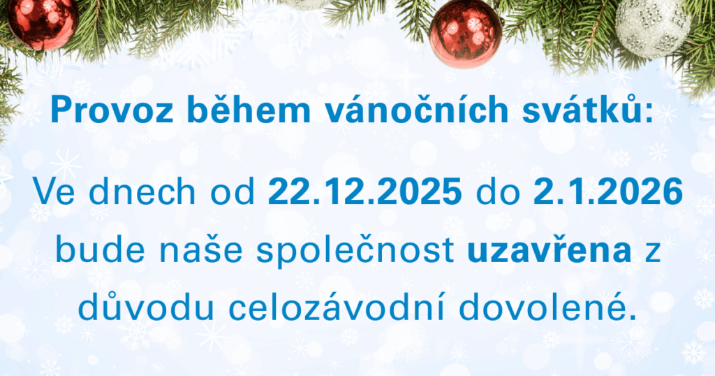 Vánoční provozní doba